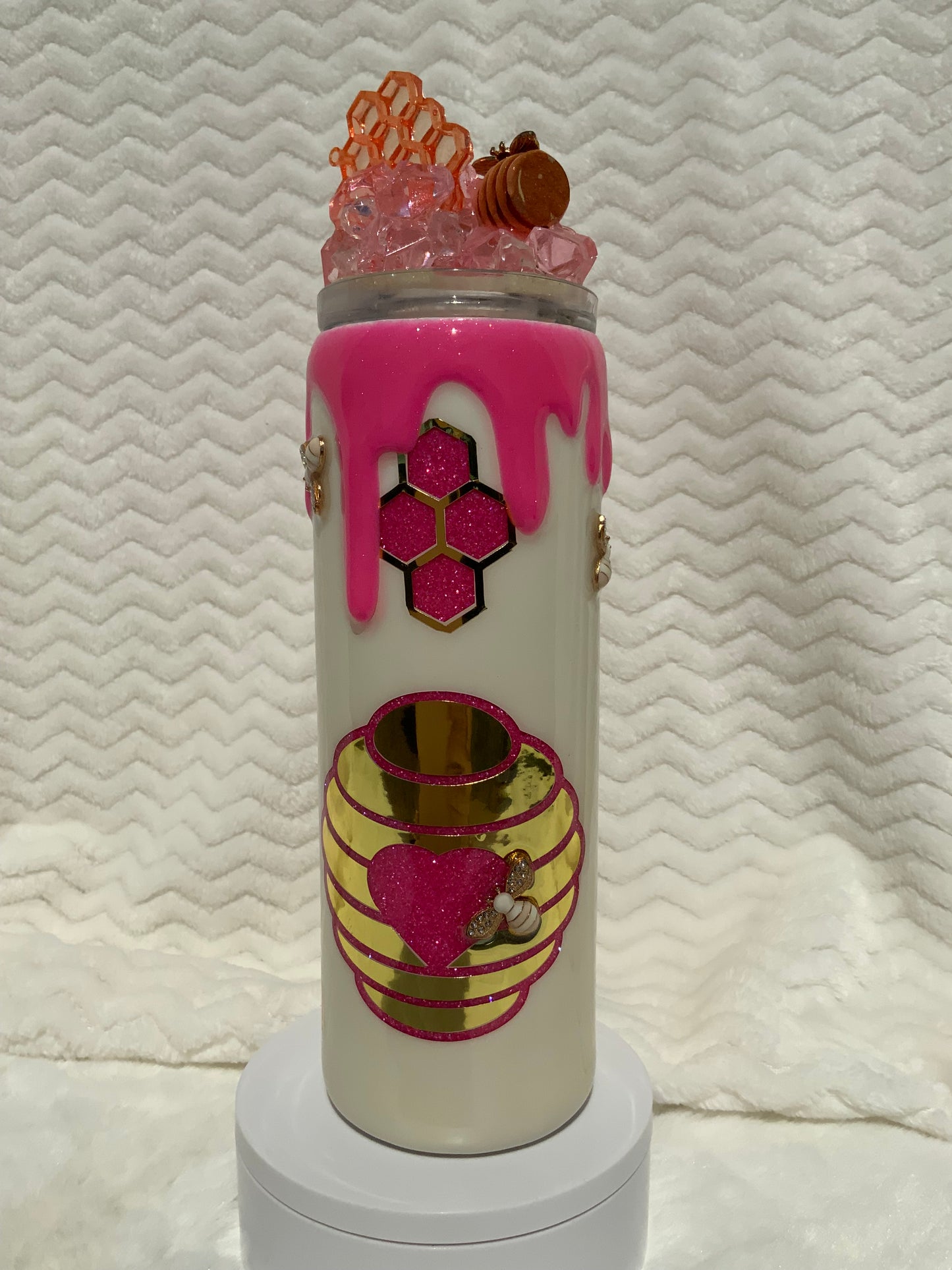RTS{Honey Bee} 20 oz Skinny With Iced Lid