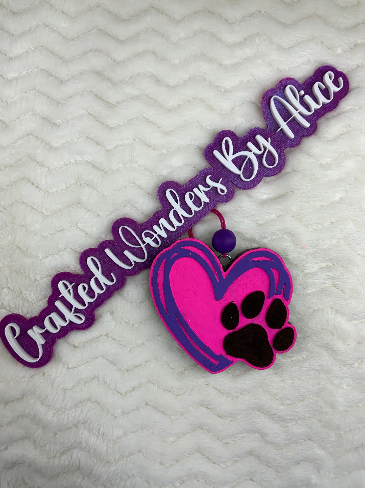 MTO {Heart With Dog Paw} Freshie