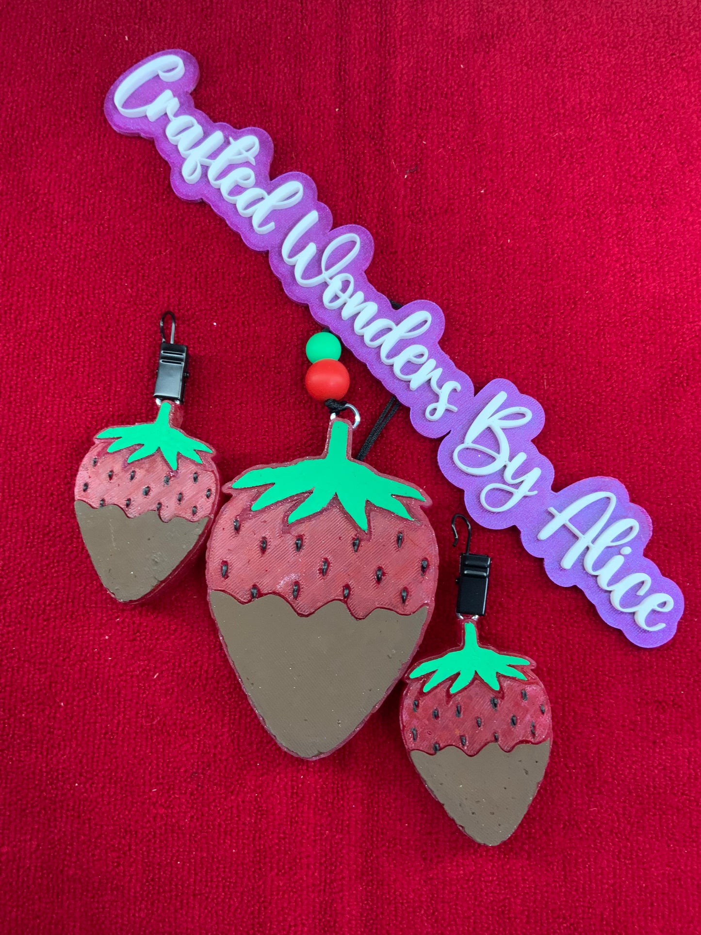 MTO {Chocolate Strawberries Vent Clip Set} Freshie