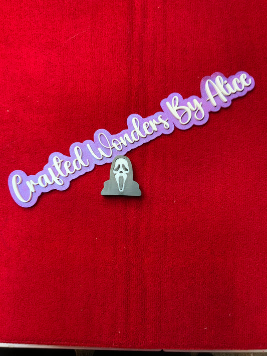 RTS {Halloween Ghost Face} Straw Topper