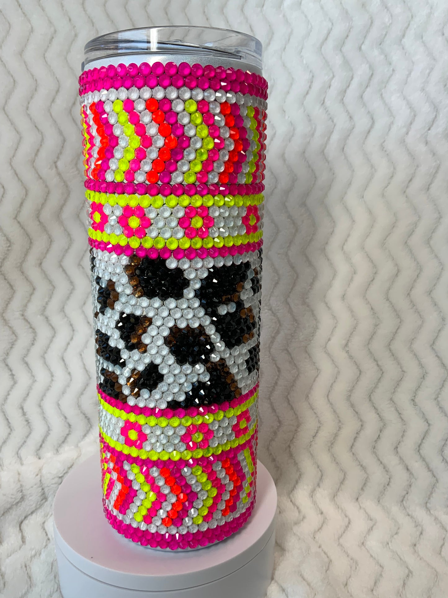 RTS {Neon Cow Print} 20 oz Skinny
