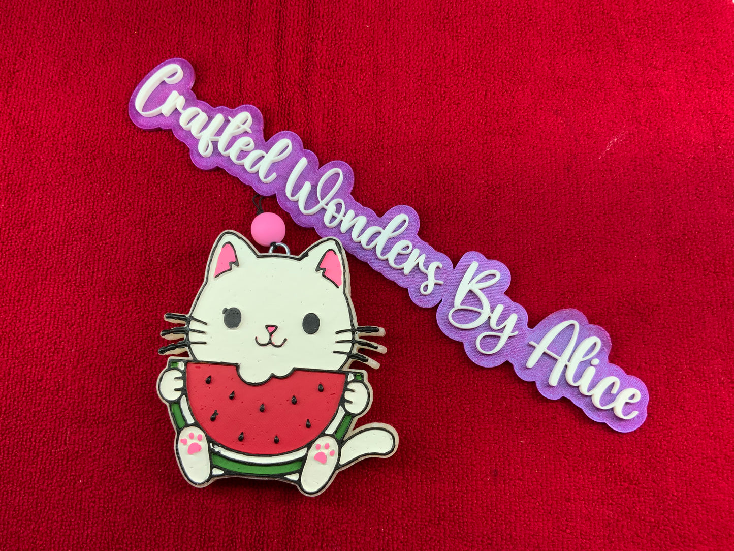 MTO {Kitten Eating Watermelon } Freshie
