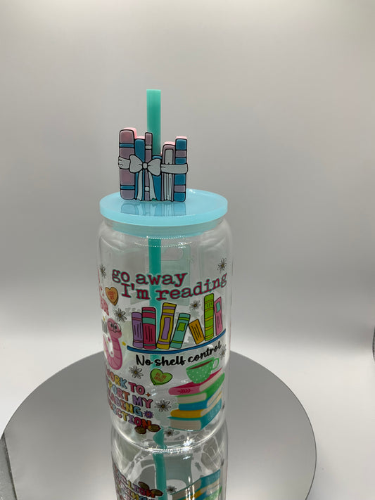 RTS {Read More Books} 16 oz Glass Cup