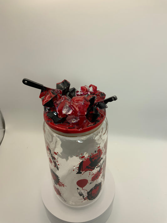 RTS {Halloween Babies} 16 oz Glass Cup