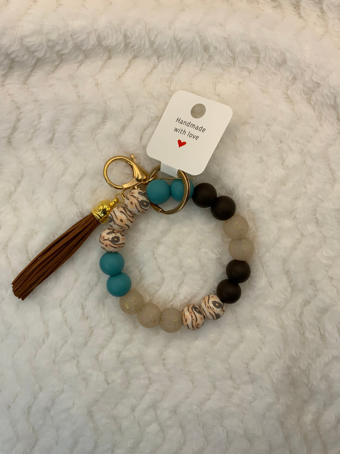 RTS {Neutral Floral Wristlet}