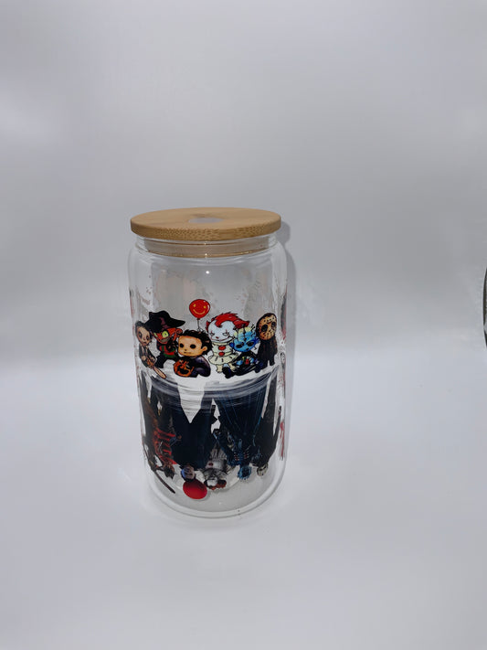 RTS {Halloween Babies} 16 oz Glass Cup