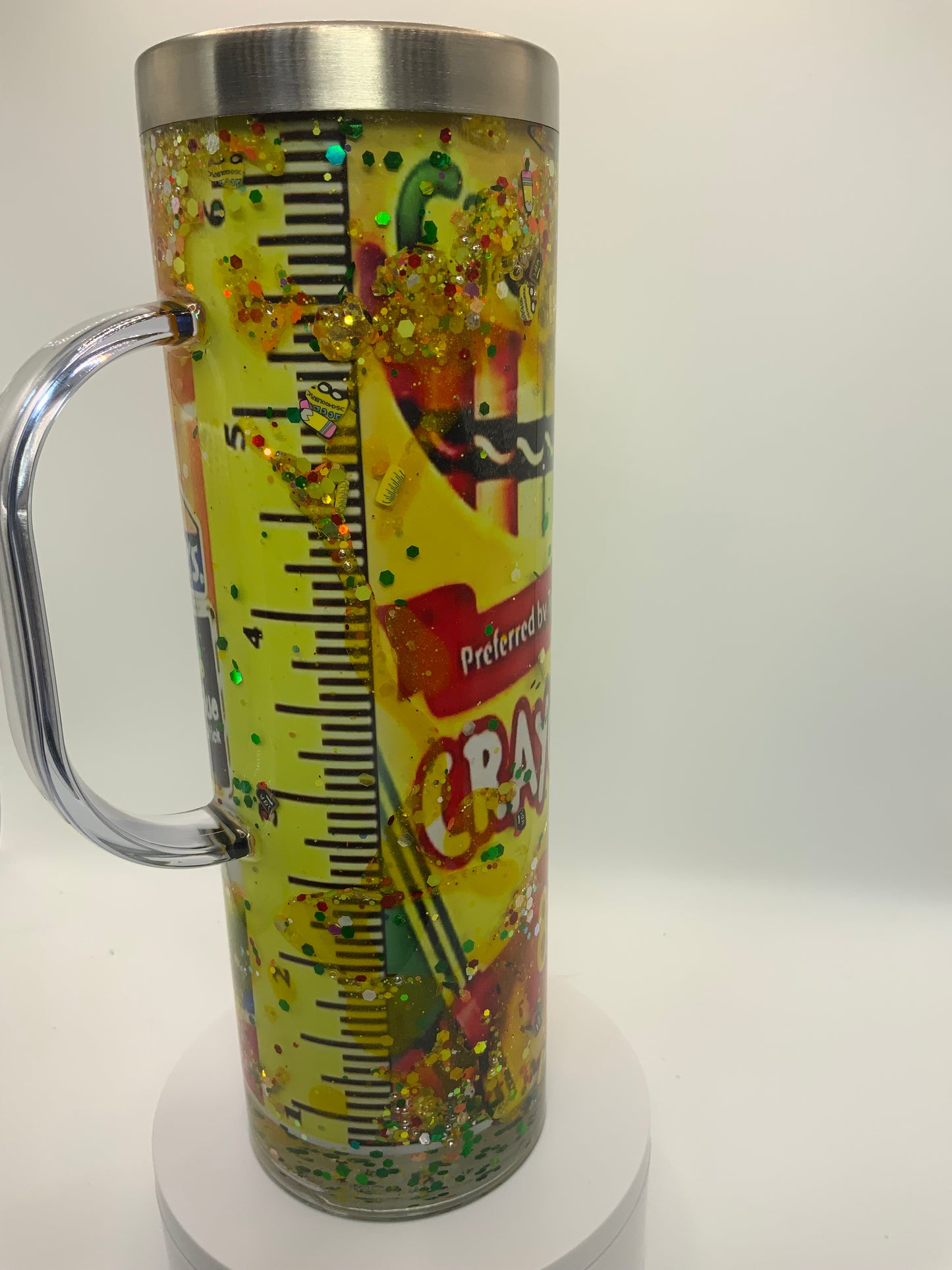 RTS {Teacher} 20 oz Snow Globe Cup With Handle