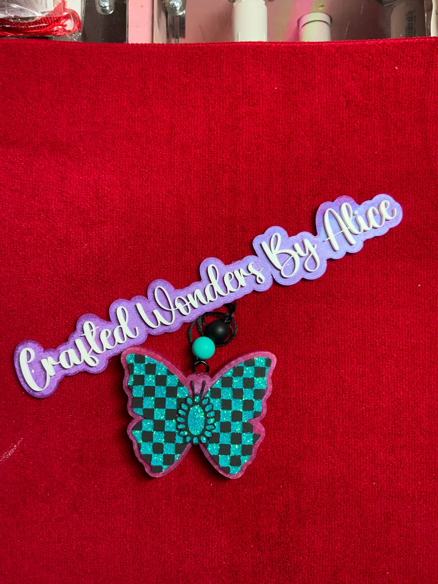 MTO {Checkered Butterfly} Freshie