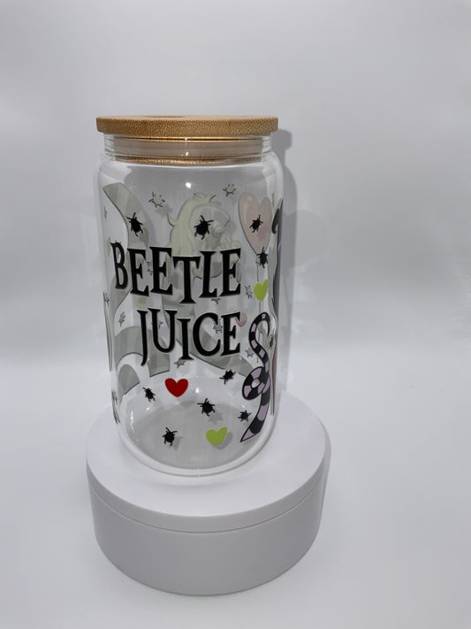 RTS {Beetle Juice} 16 oz Glass Cup