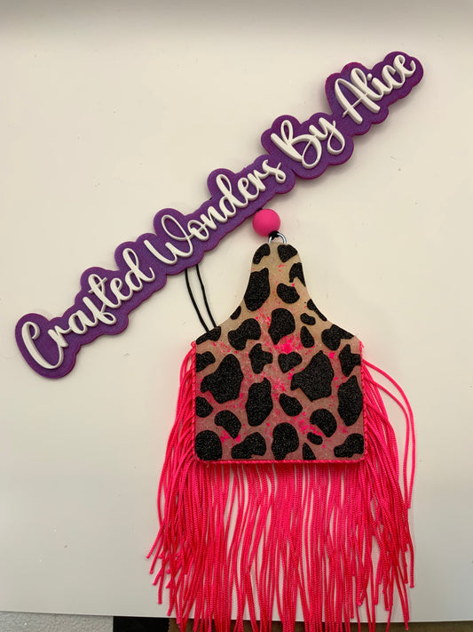 MTO {Large Cow Print Tag} Freshie