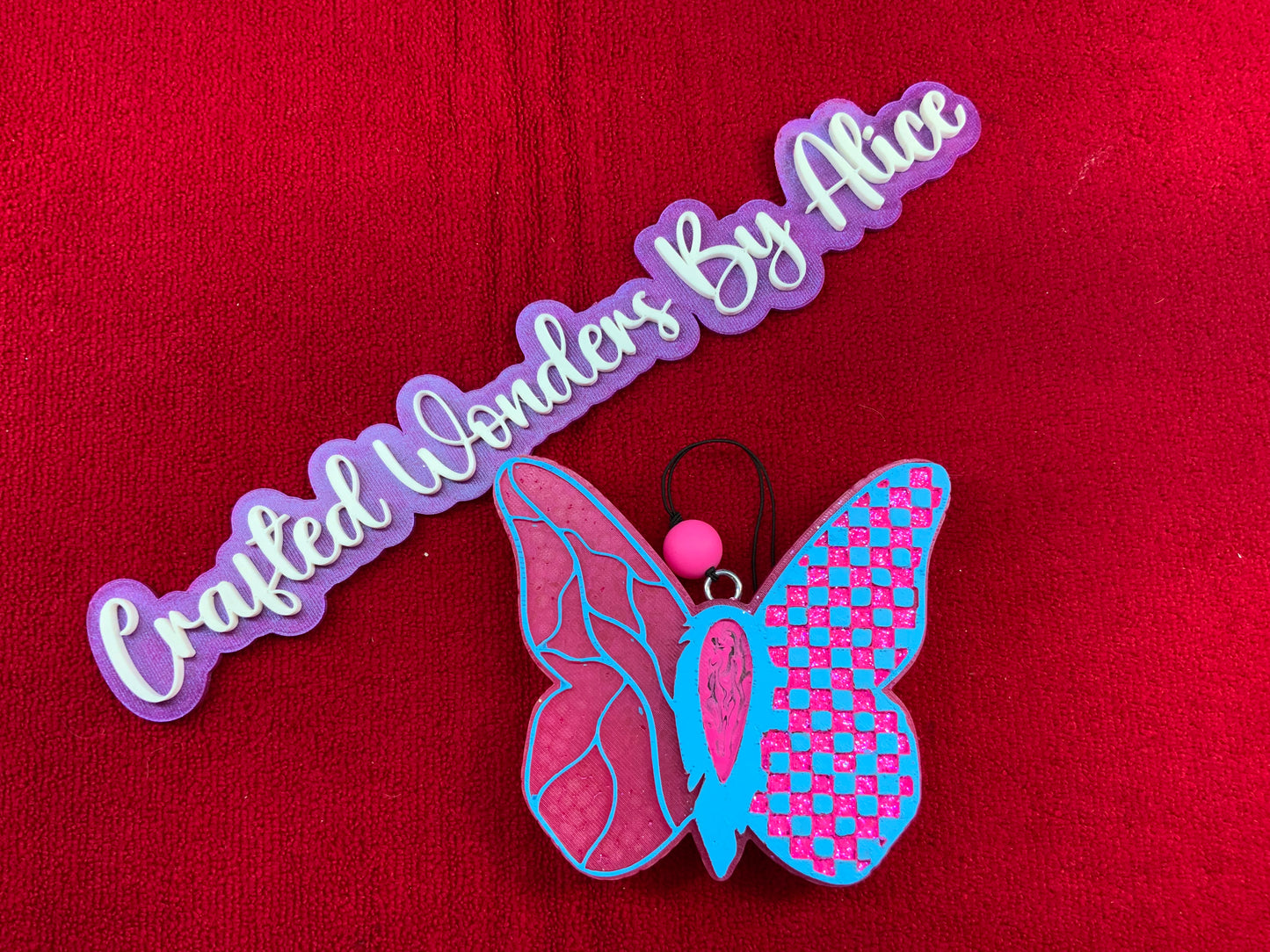 MTO {Checkered/Turquios Butterfly} Freshie