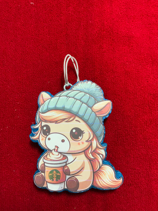 MTO {Baby Pony With Starbucks Drink} Freshie CS