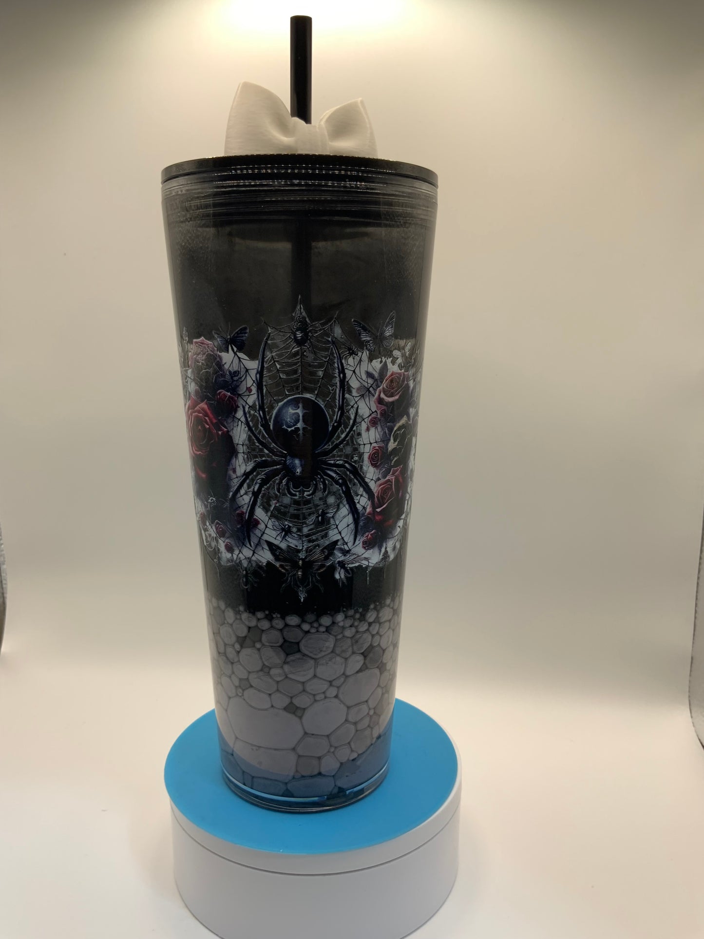 RTS {Black widow} 24 oz Pebble Lava Cup