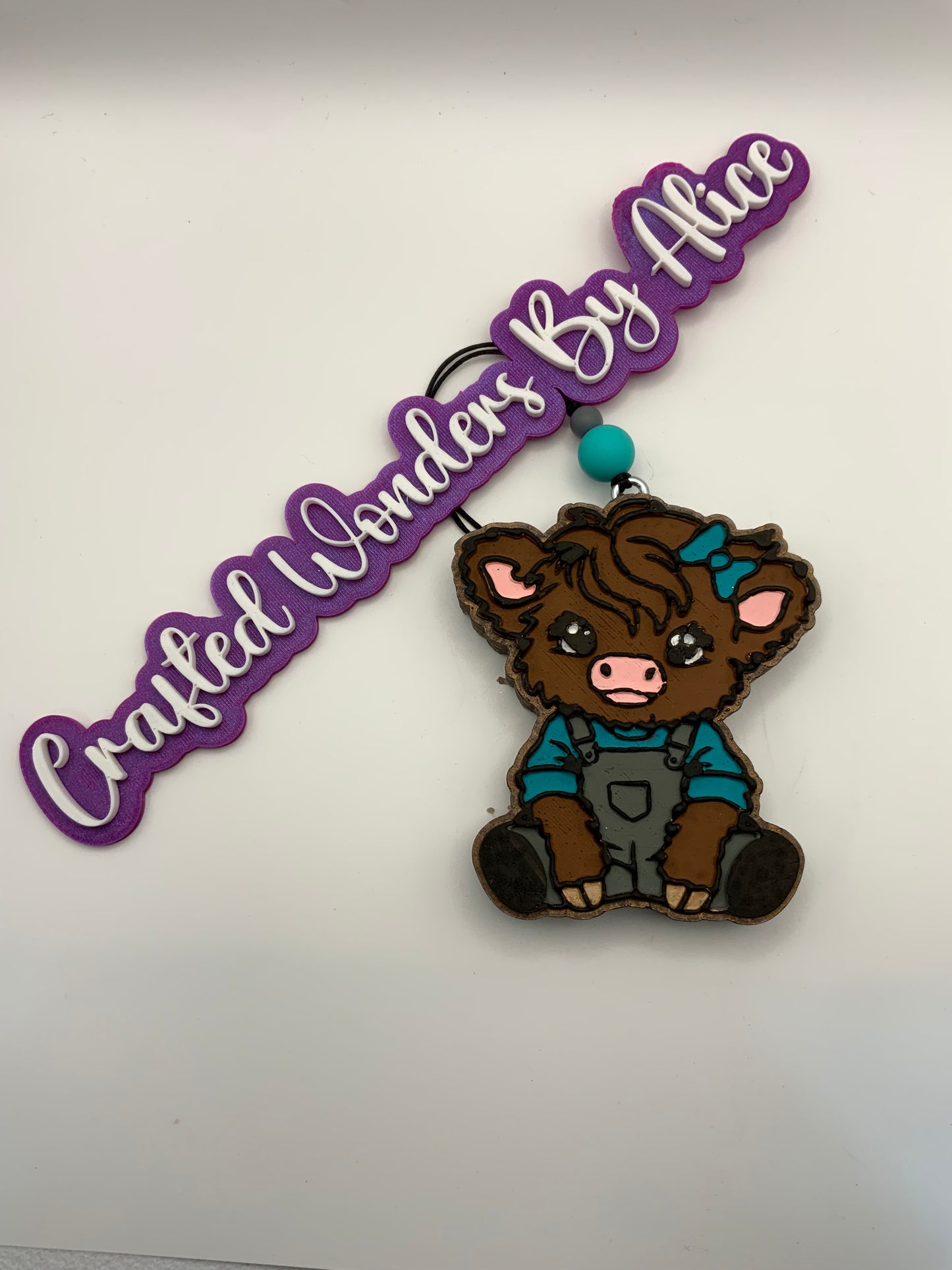 MTO {Highland Cow in Overalls} Freshie