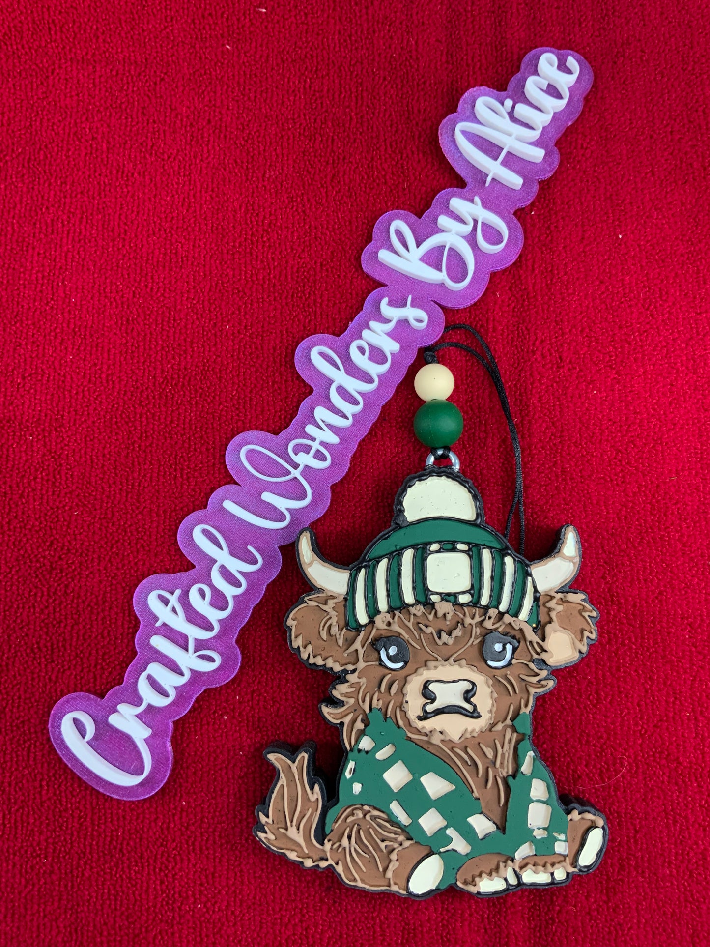 MTO {Highland Cow With Beanie} Freshie