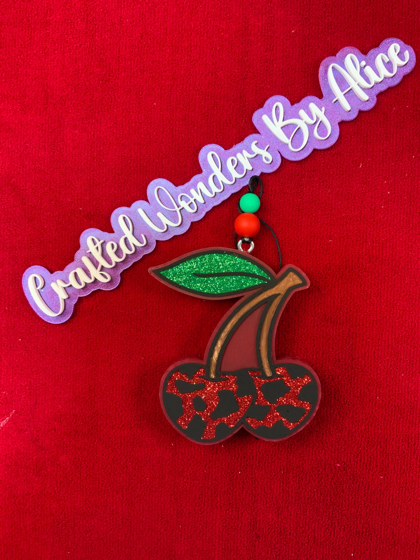 MTO {Cow Print Cherries} Freshie