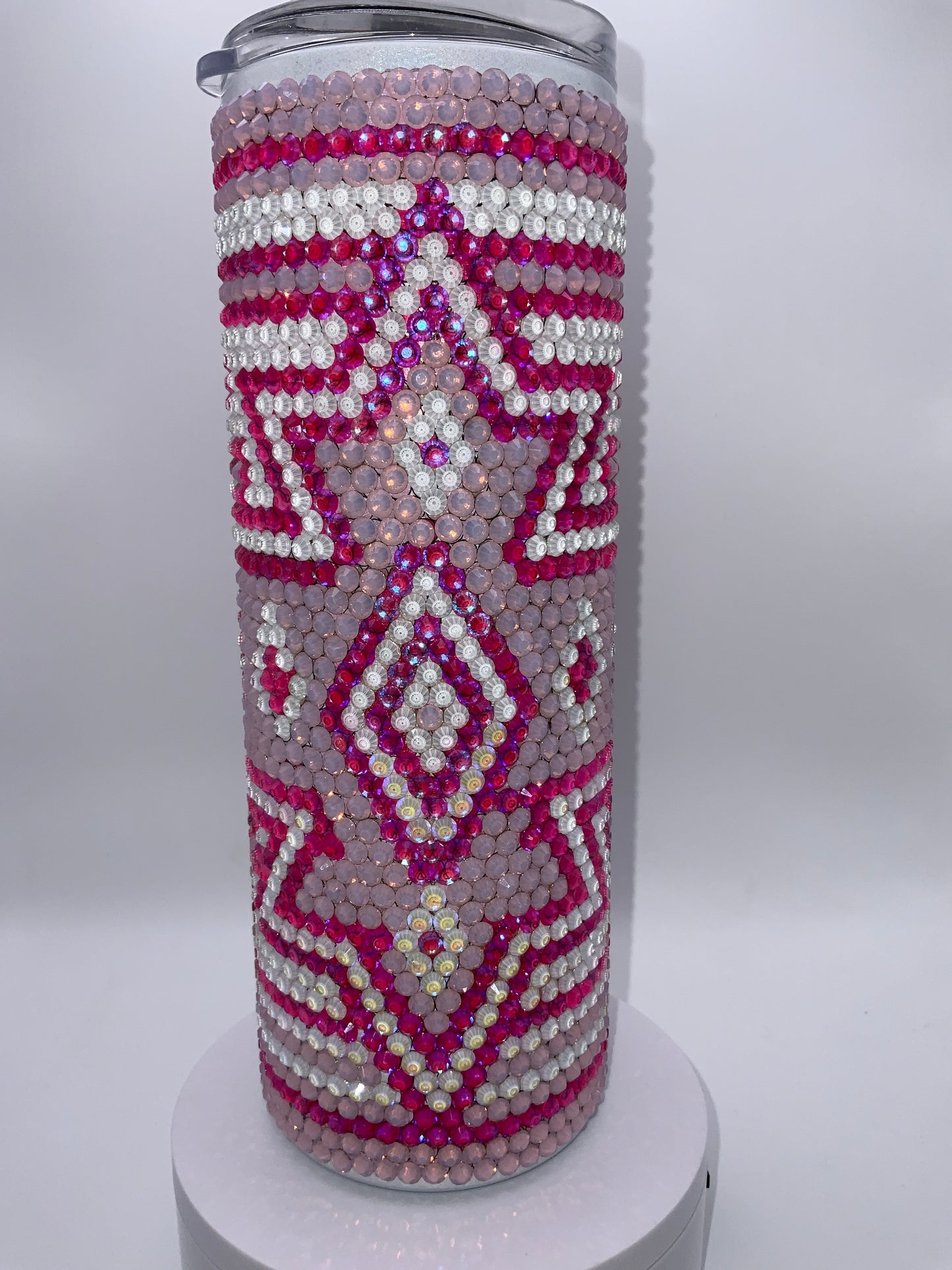 RTS {Aztec/Pink Flowers} Rhinestone 20 oz