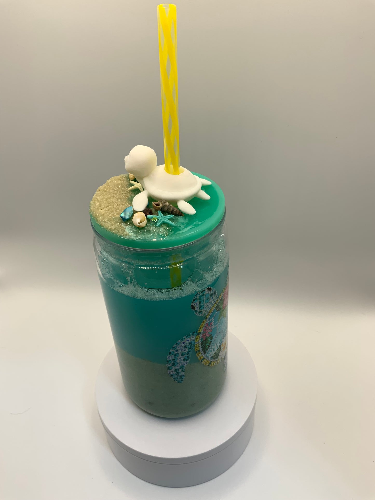 RTS {Aquarium Under The Sea Acrylic Lava Snow Globe Cup} 16 oz