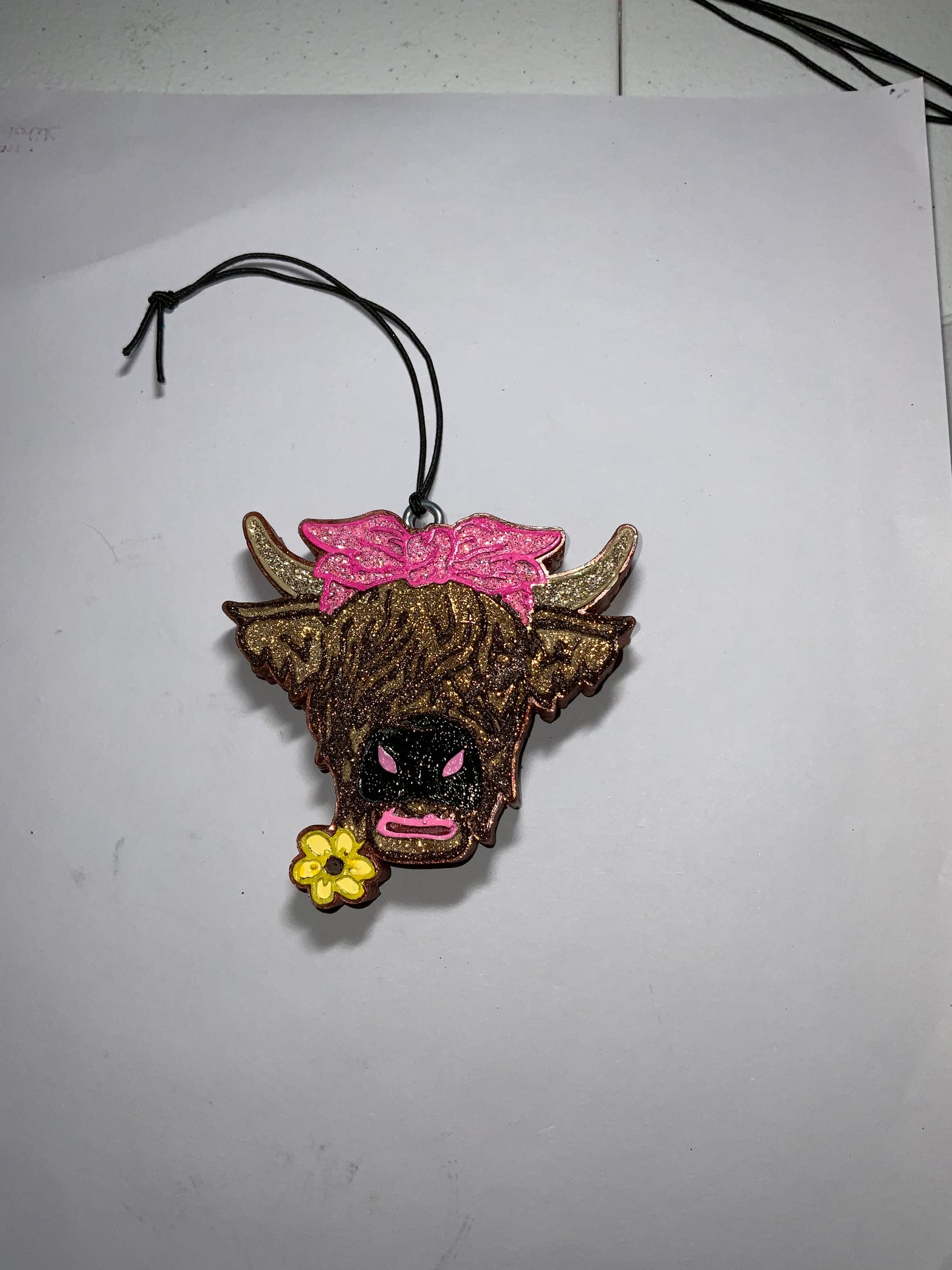 MTO {Highland Cow With Flower} Freshie