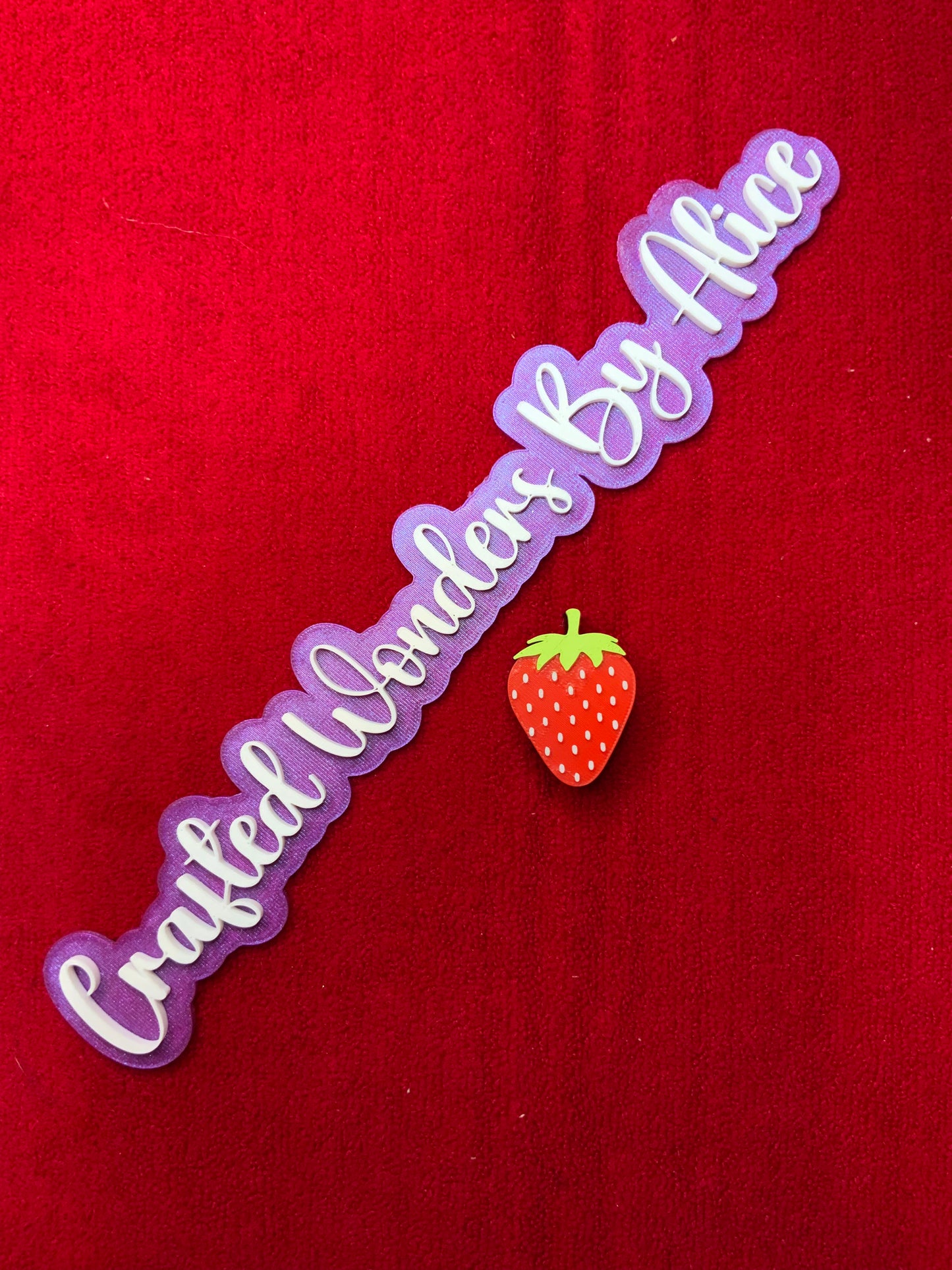 RTS {Strawberry} Straw Topper