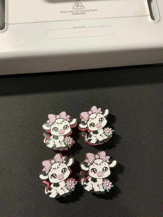 RTS {Cows With Bow} Straw Topper