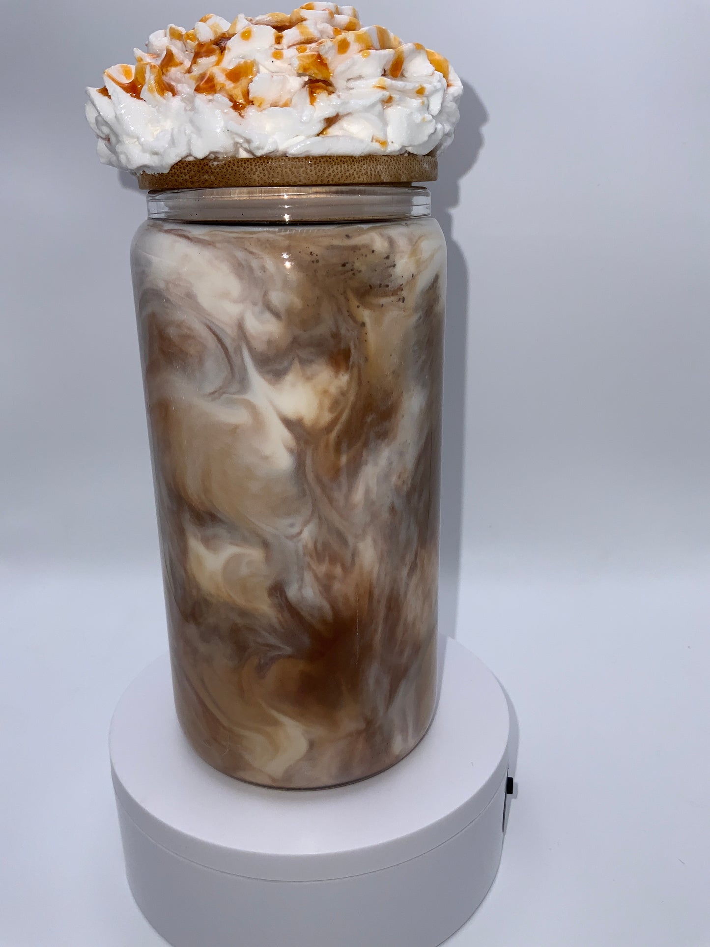 RTS {Fueled By Iced Coffee & Anxiety } 16 oz Snow Globe