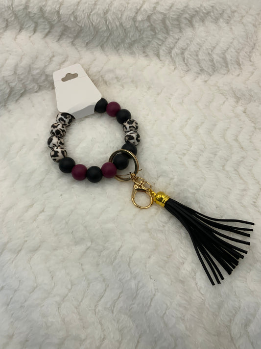 RTS {Maroon Leopard Wristlet}