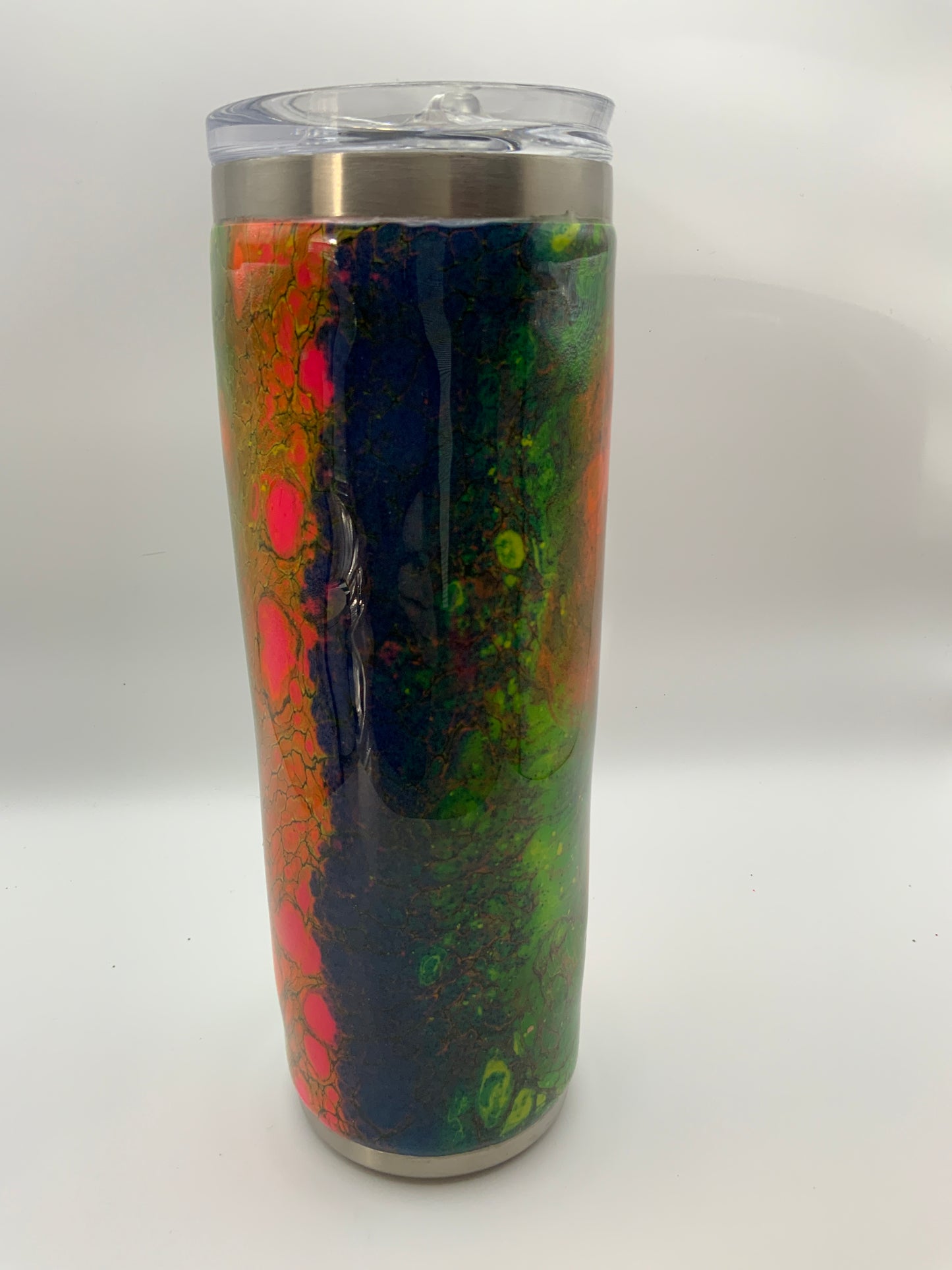 RTS Green/Orange/Pink/Yellow {Acrylic Skin} 20 oz Tapered
