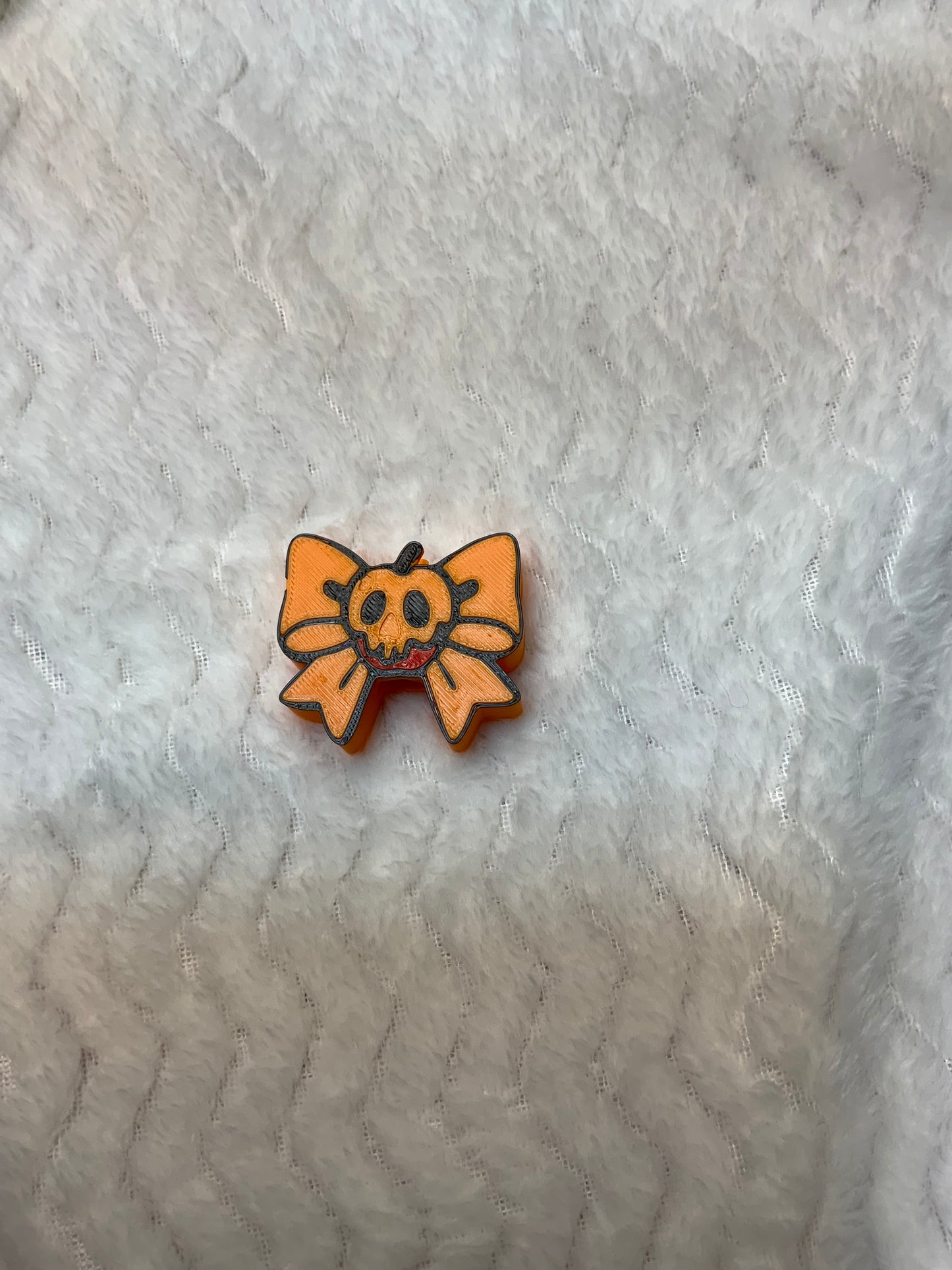RTS {Halloween Orange Apple Bow} Straw Topper