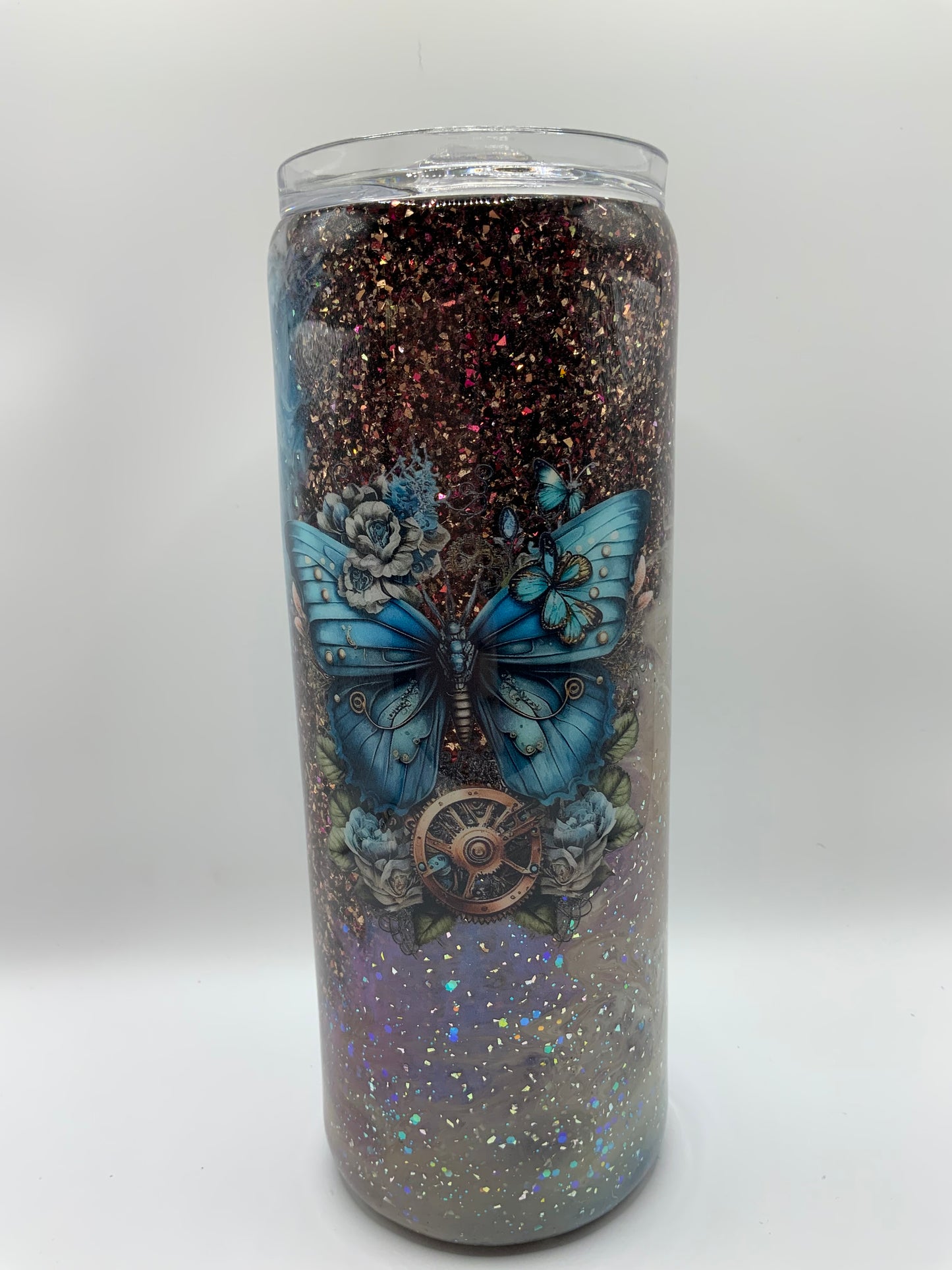 RTS Mica {Brown/Teal Butterfly} 20 oz Skinny