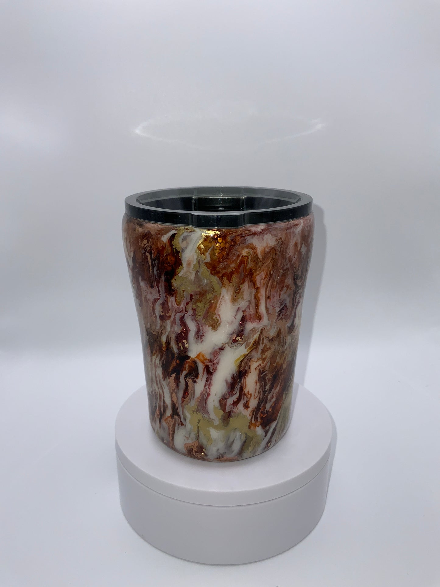 RTS Alcohol Ink Tumblers {Brown, Copper,Gold, White, Glittered Base} 12oz low ball