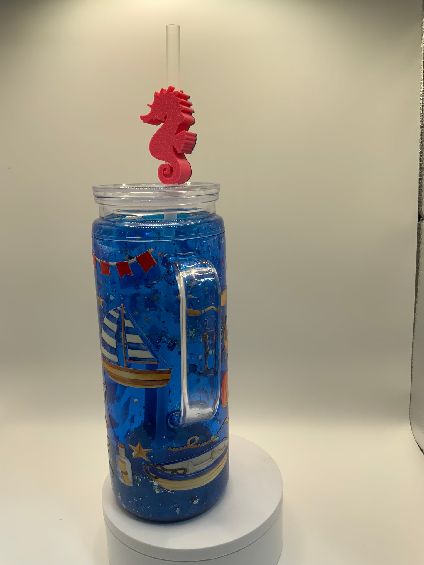 RTS {Lighthouse} 20 oz Snow Globe Cup With Handle