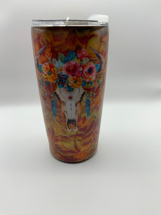 RTS Mica {Orange/Yellow Bull Skull} 20 oz Modern