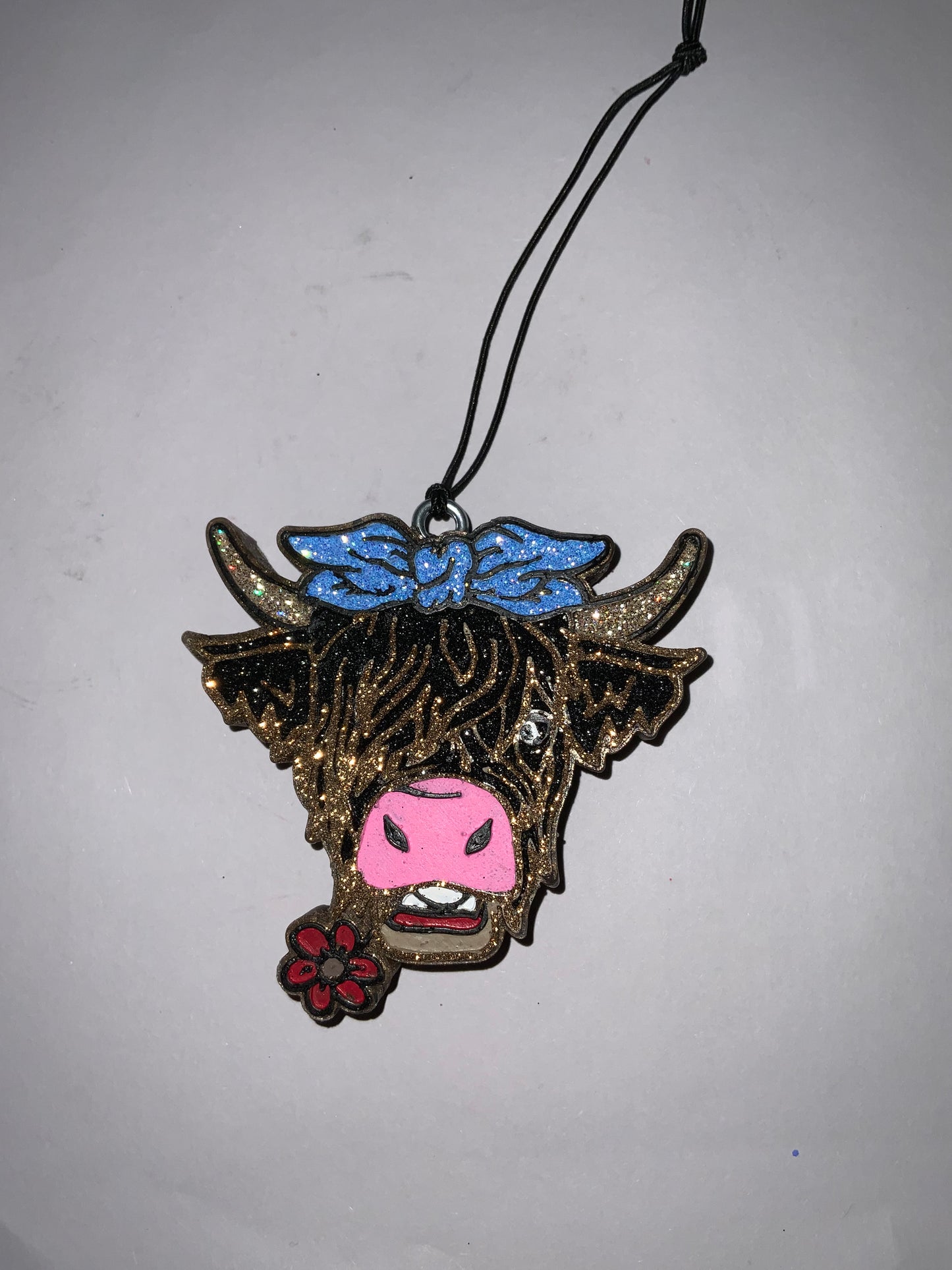 MTO {Highland Cow With Flower} Freshie