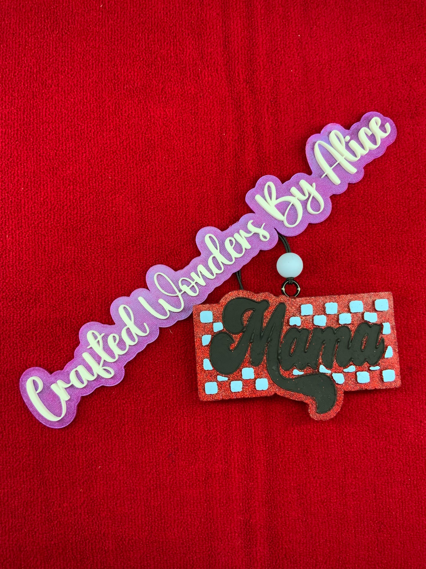 MTO {Checkered Mama Square} Freshie