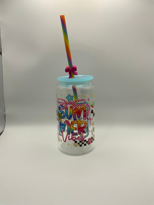 RTS Glass Can {Summer Vibes} 16 oz