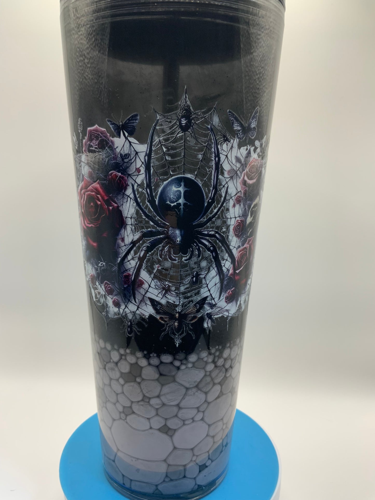 RTS {Black widow} 24 oz Pebble Lava Cup