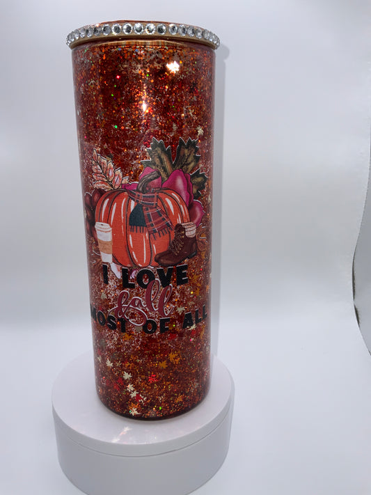 RTS {I Love Fall Most Of All} 20oz Snow Globe