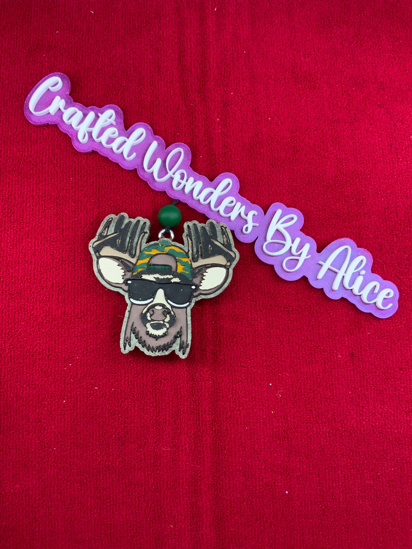 MTO {Deer With Camo Hat} Freshie