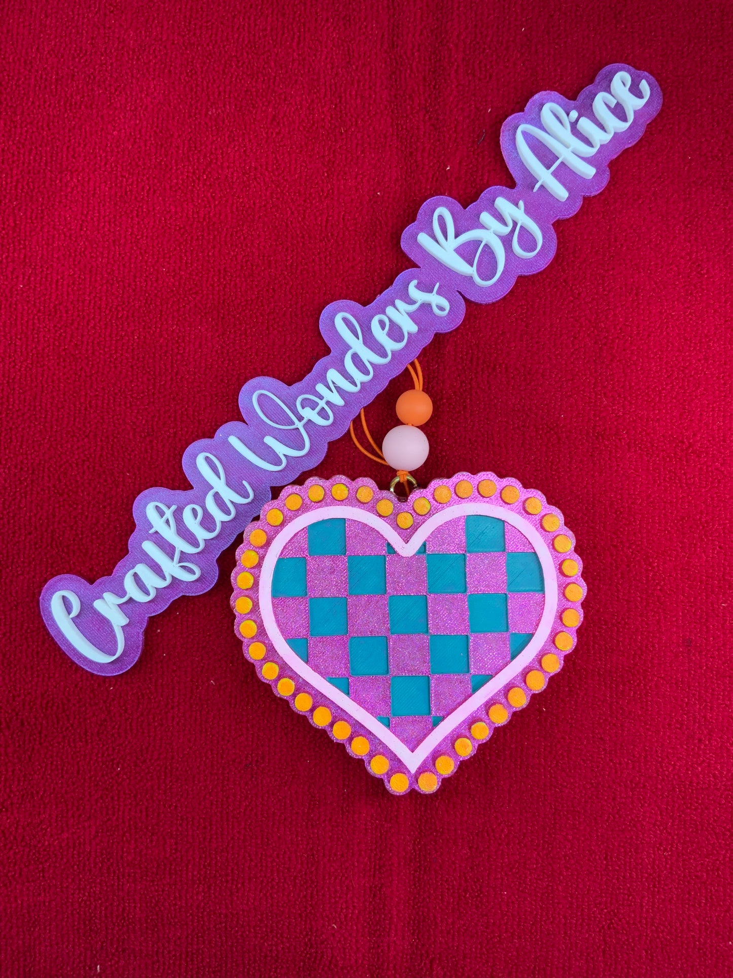 MTO {Checkered Heart} Freshie