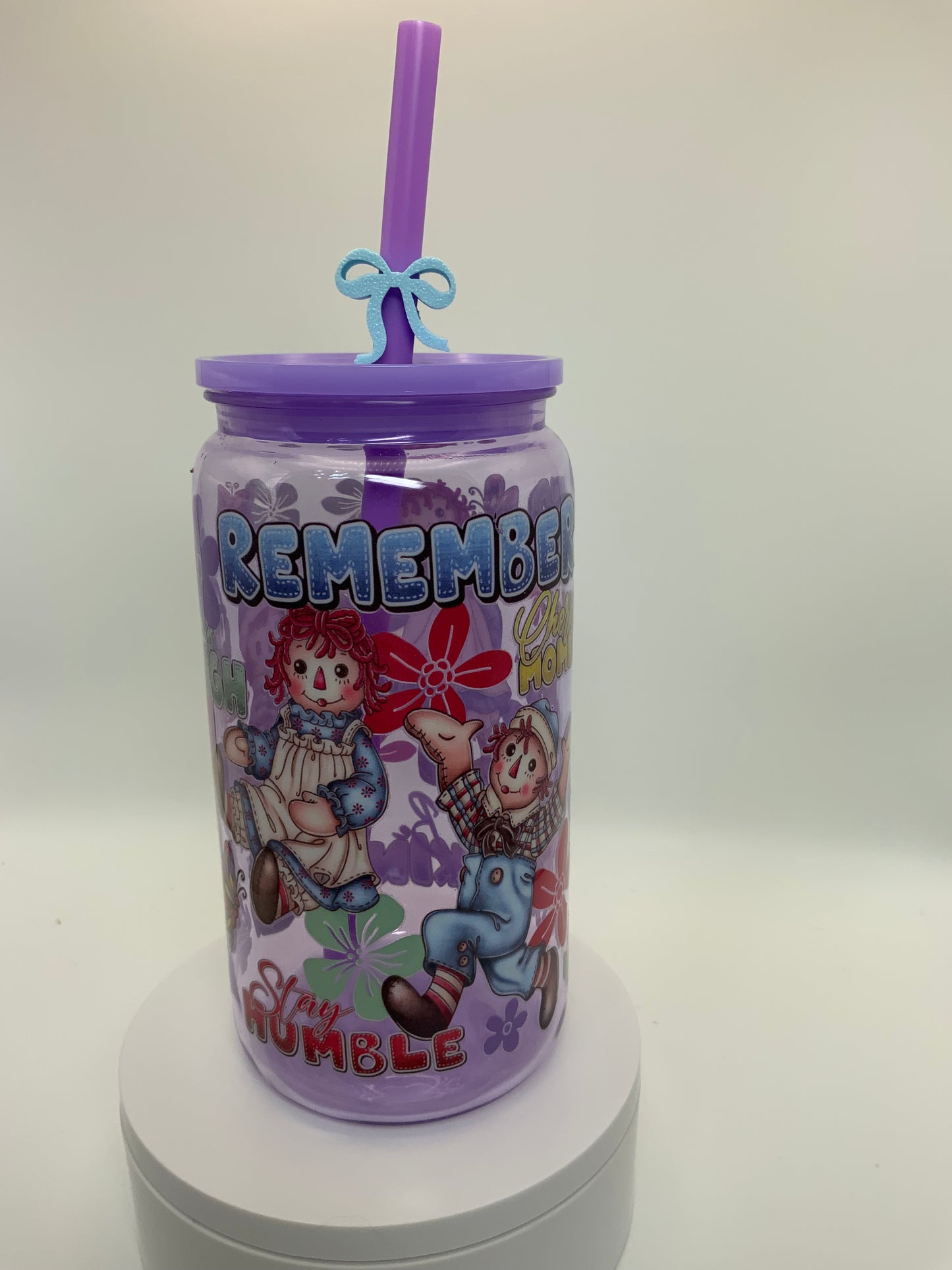 RTS {Raggedy Ann and Andy Doll} 16 oz Acrylic Cup