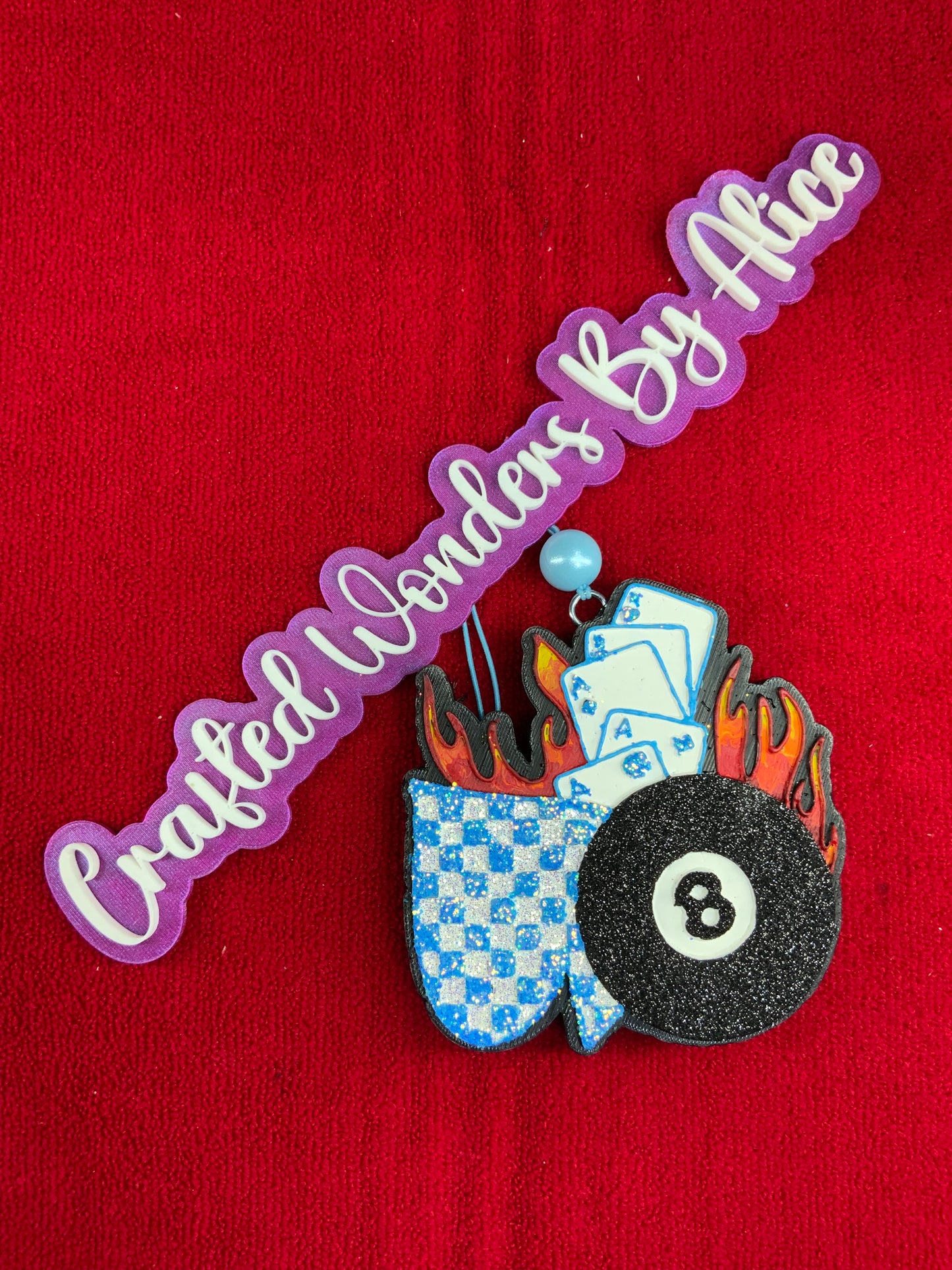MTO {8 Ball With Flames, Deck of Cards} Freshie
