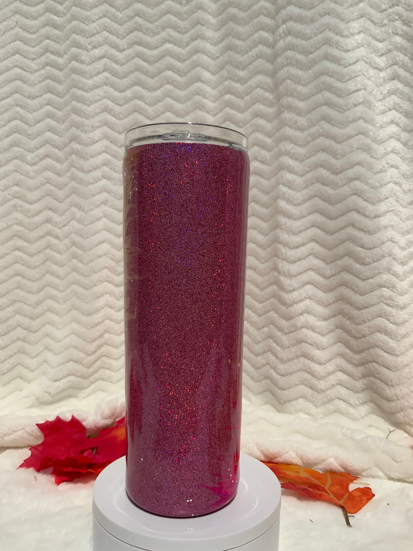 RTS {Pink Burnished Base With Pink,Purple,Tan} 20 oz Skinny