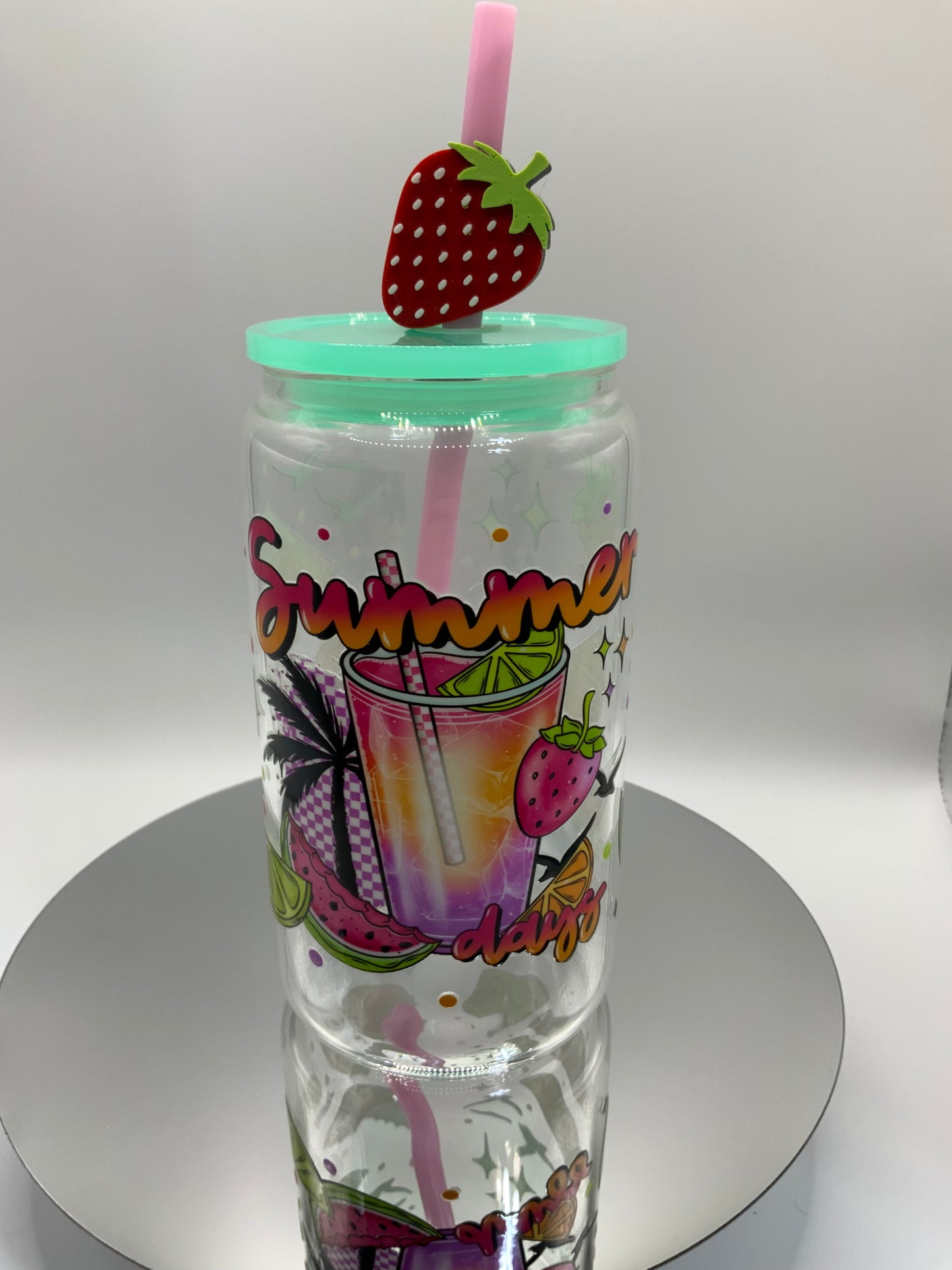 RTS {Summer Days} 16 oz Glass Cup