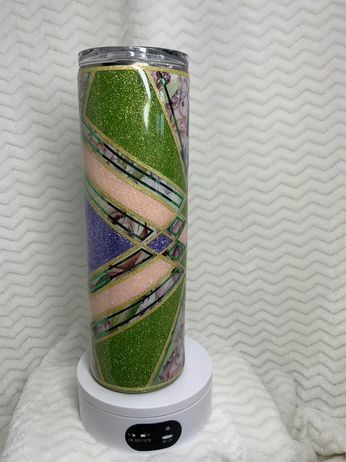 RTS {Glittered Green Template} 30 oz