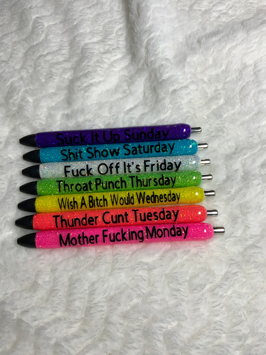 7 days of the week pens