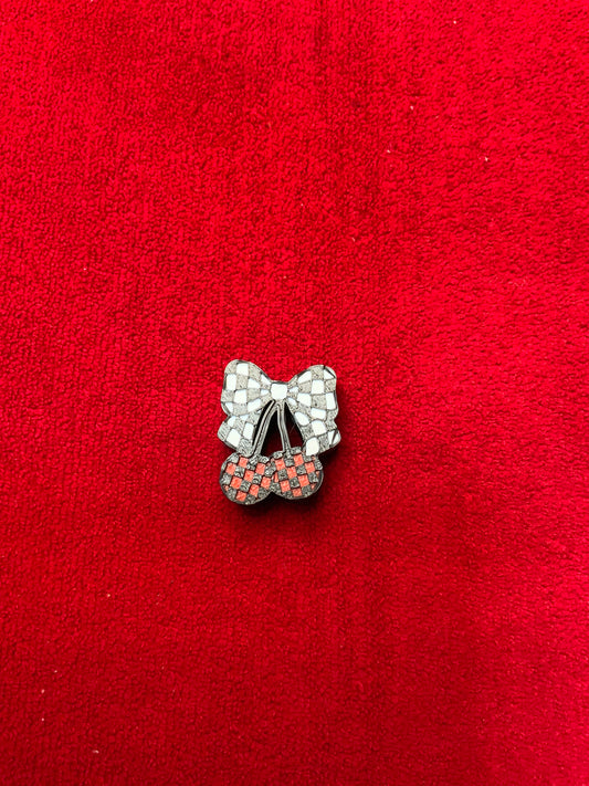 RTS {Checkered Cherries} Straw Topper
