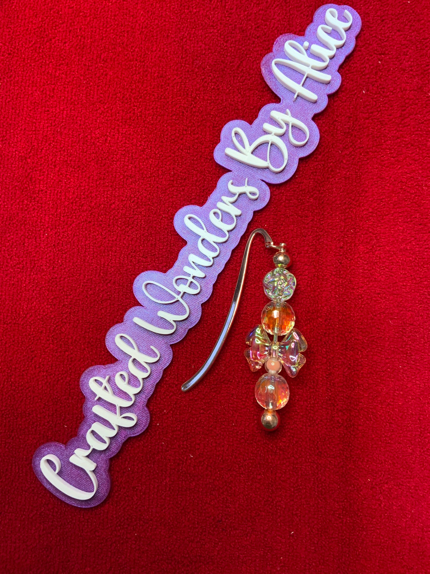 RTS {Beaded} Metal Bookmark