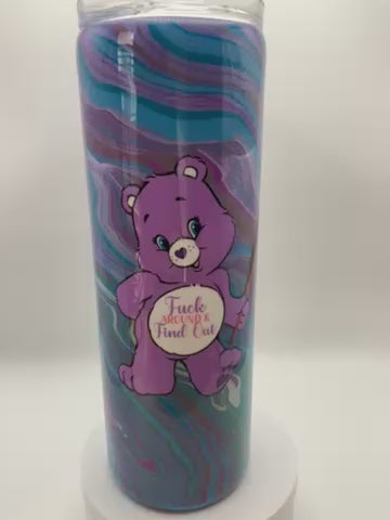 RTS Blue/Pink/Purple/Green hydro dip {Fuck Around And Find Out} 20 oz Skinny
