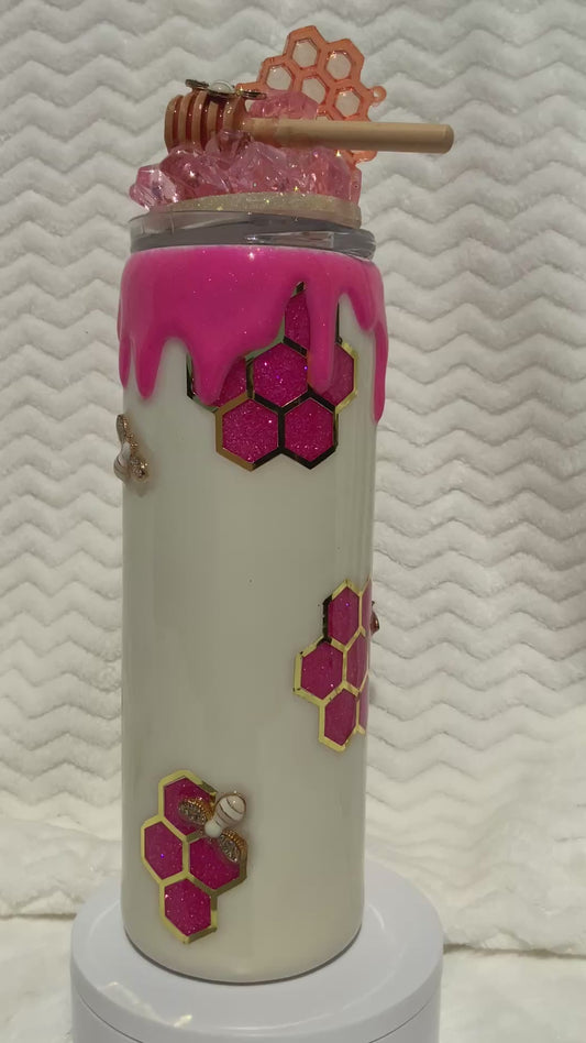 RTS{Honey Bee} 20 oz Skinny With Iced Lid
